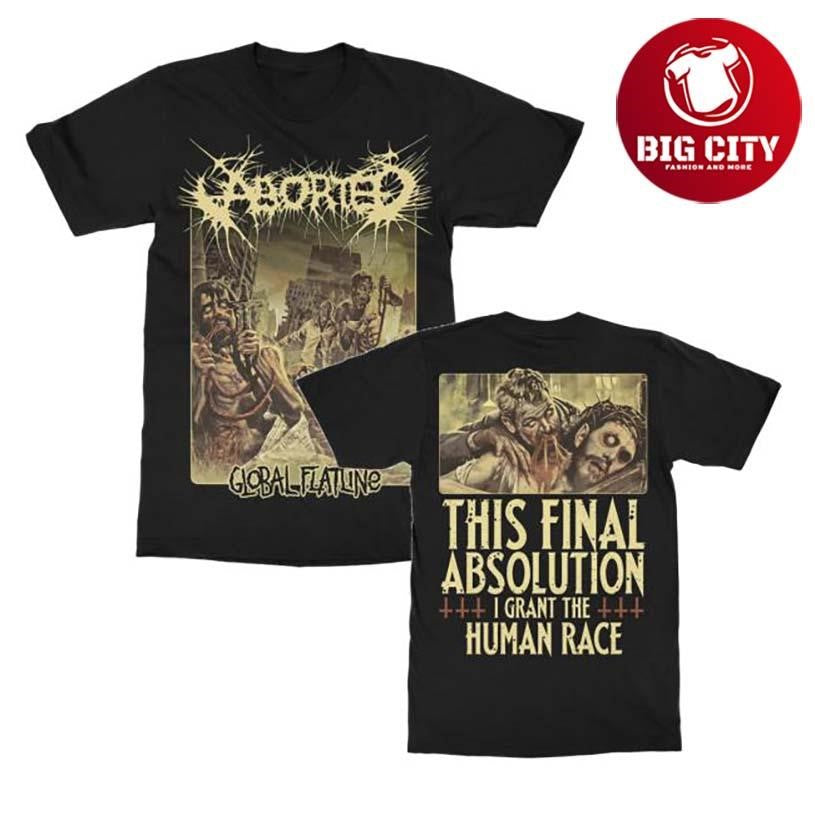 Indiemerchstore Aborted Global Flatline Two Sided Shirt