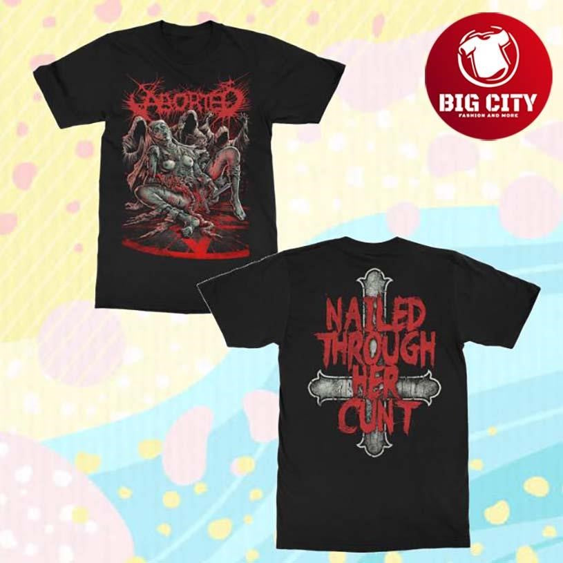 Indiemerchstore Aborted Nailed Two Sided Shirt