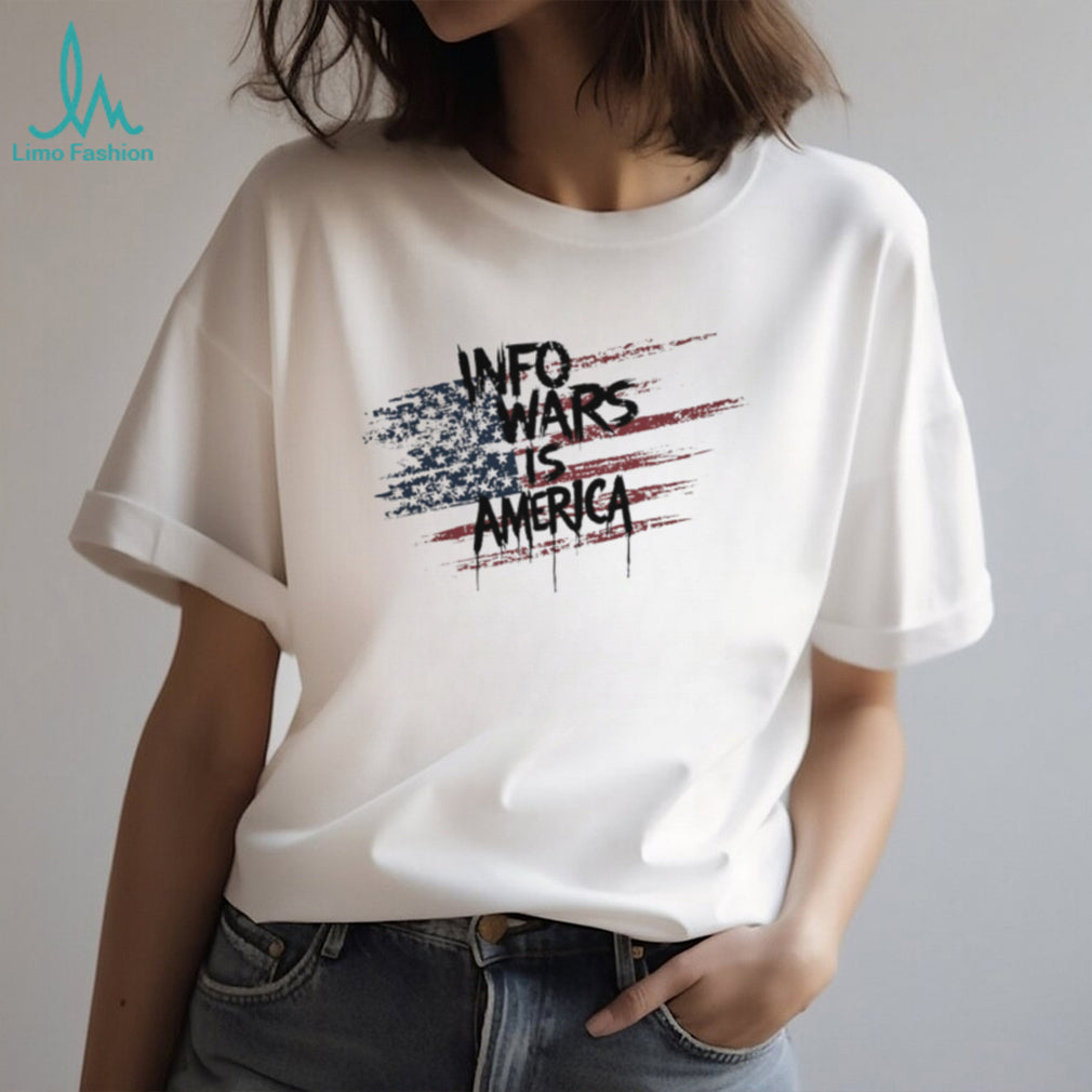 Infowars Is America Distressed Flag T Shirt Patriotic Political Graphic T Shirt