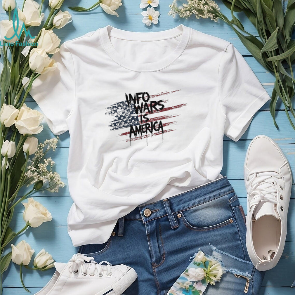 Infowars Is America Distressed Flag T Shirt Patriotic Political Graphic T Shirt