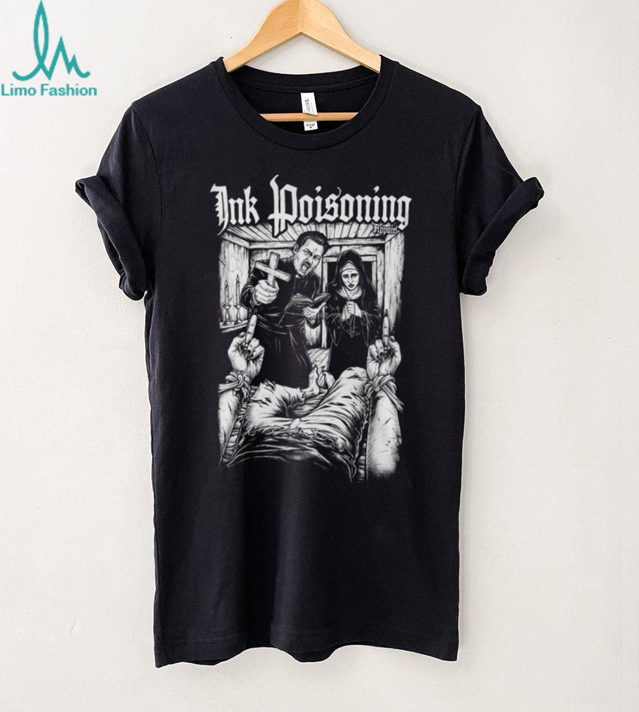 Ink Poisoning Dark Horror Priest And Nun Gothic Art T Shirt
