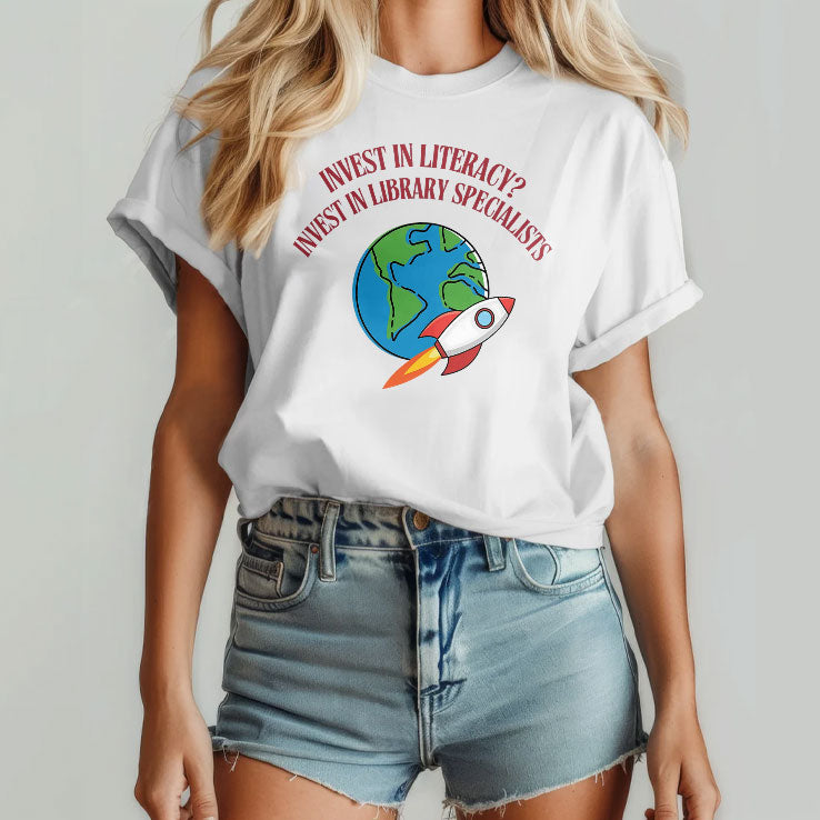 Invest In Literacy Invest In Library Specialists Shirt