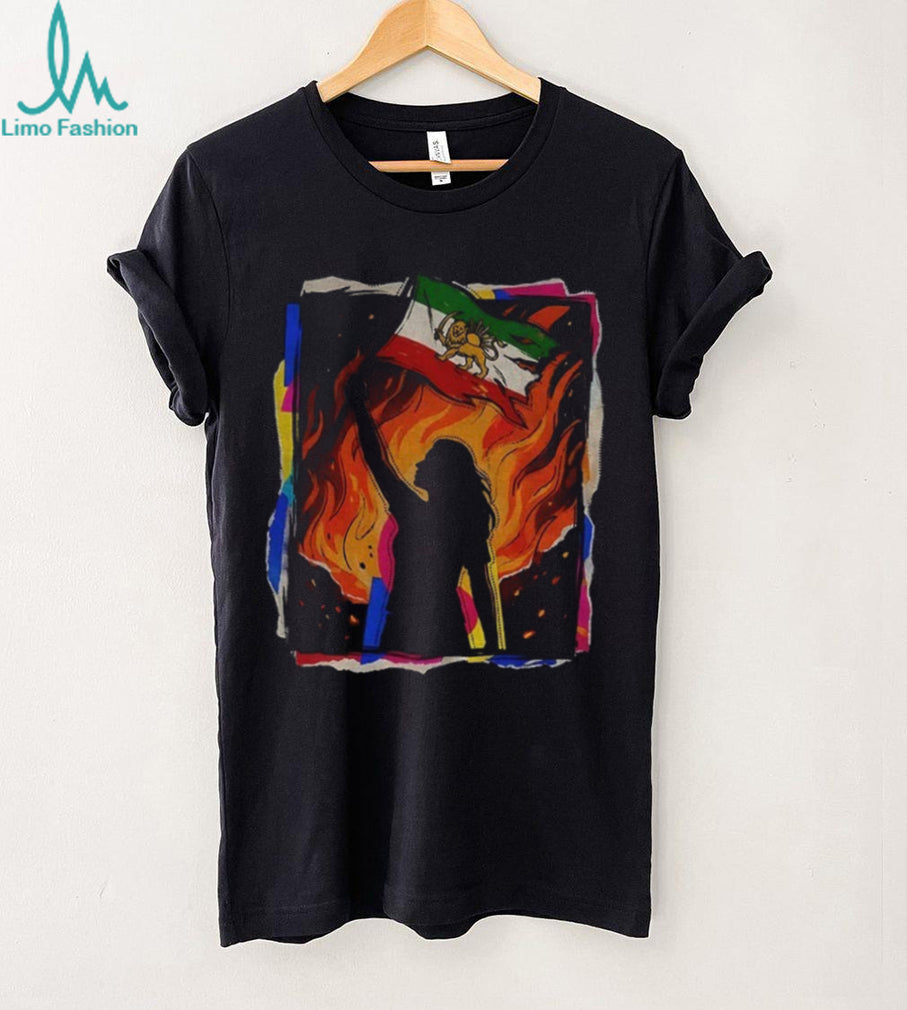 Iranian Lion and Sun Flag Persian Protest Final Battle T Shirt