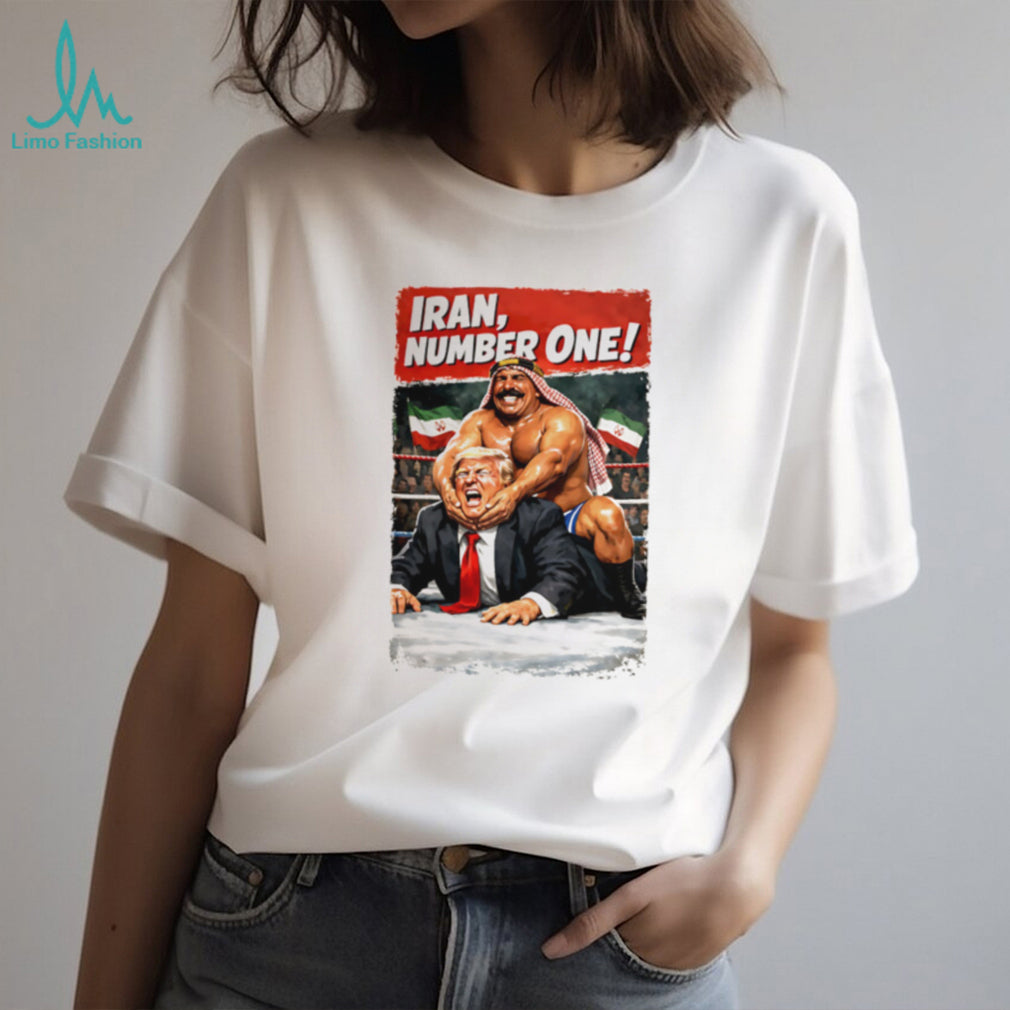 Iron Sheik vs Donald Trump “Iran Number One” Wrestling Mockup T Shirt