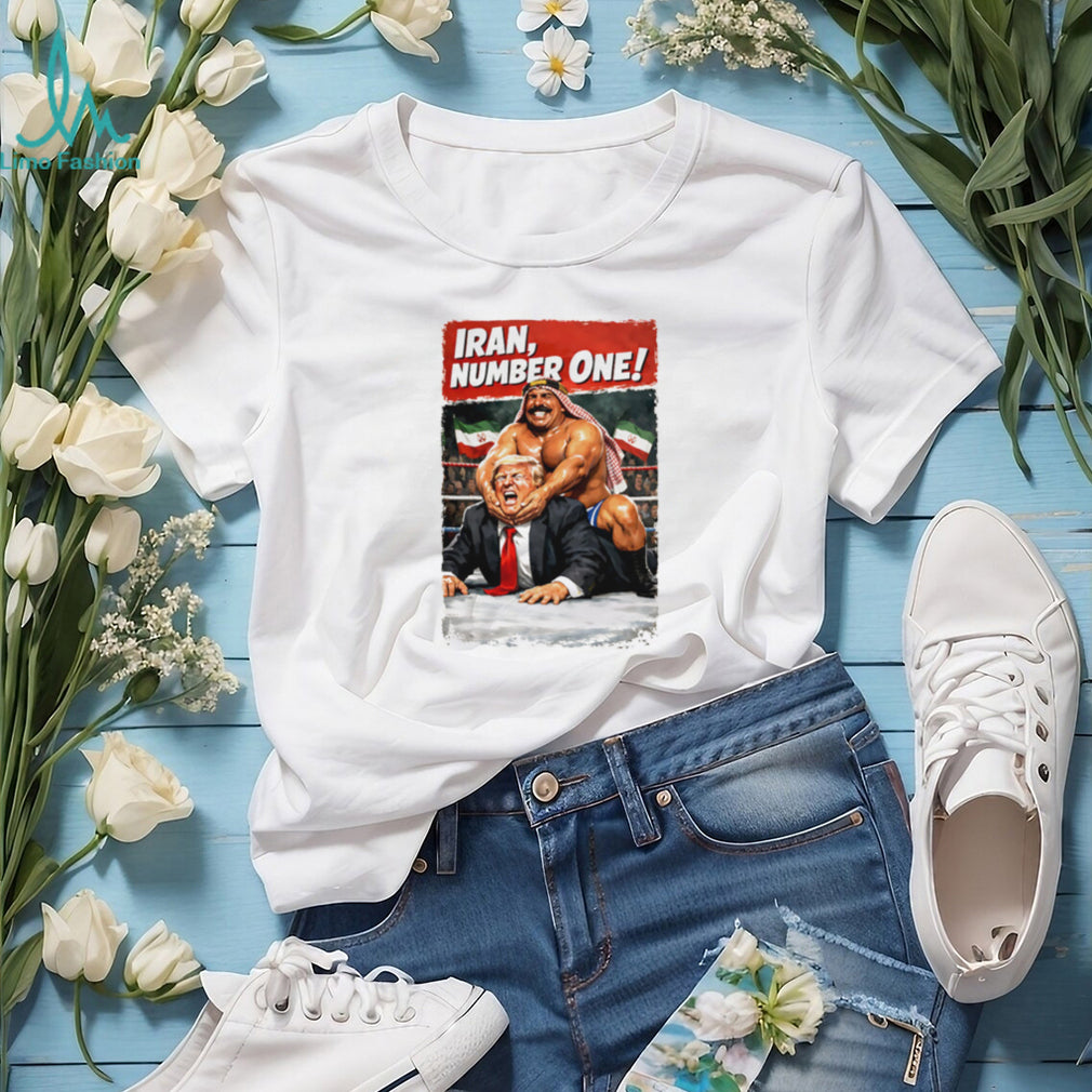 Iron Sheik vs Donald Trump “Iran Number One” Wrestling Mockup T Shirt