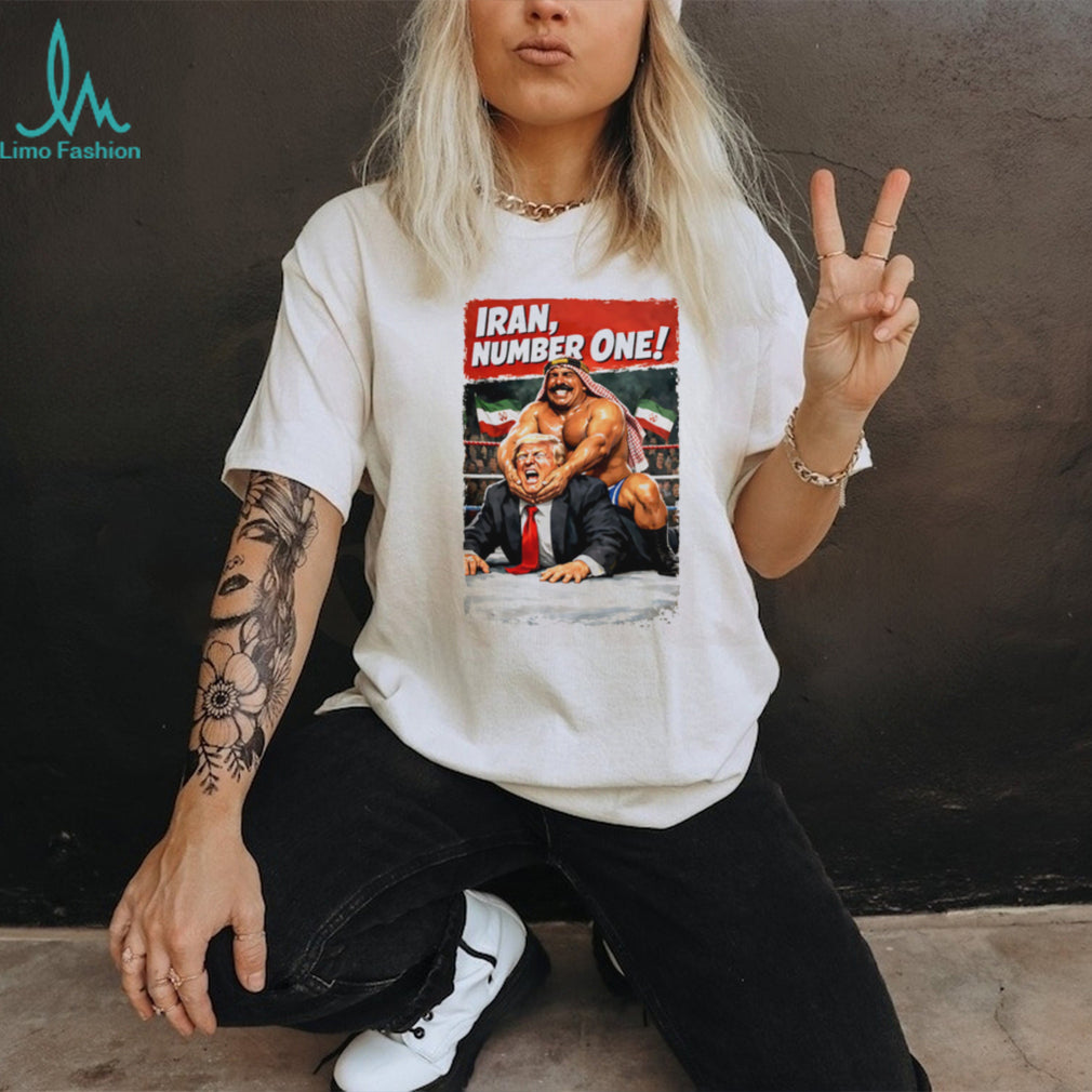 Iron Sheik vs Donald Trump “Iran Number One” Wrestling Mockup T Shirt