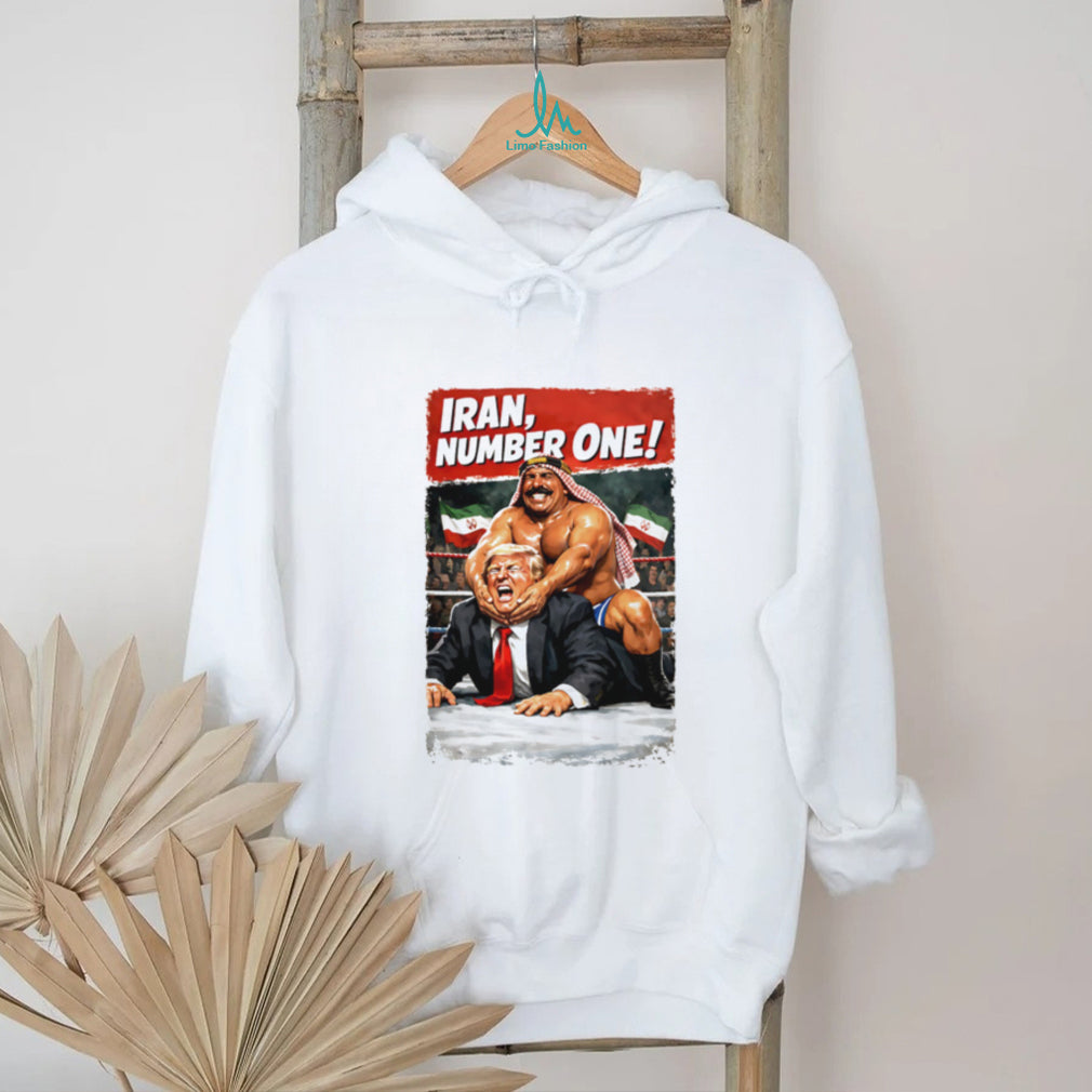 Iron Sheik vs Donald Trump “Iran Number One” Wrestling Mockup T Shirt