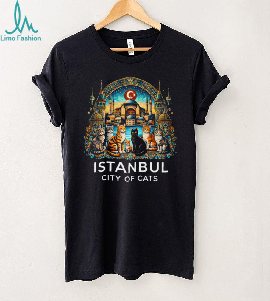 Istanbul City of Cats Artistic Hagia Sophia Landmark T Shirt