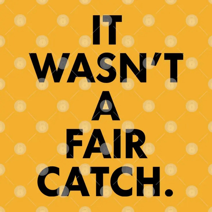 It Wasn’t A Fair Catch T Shirt