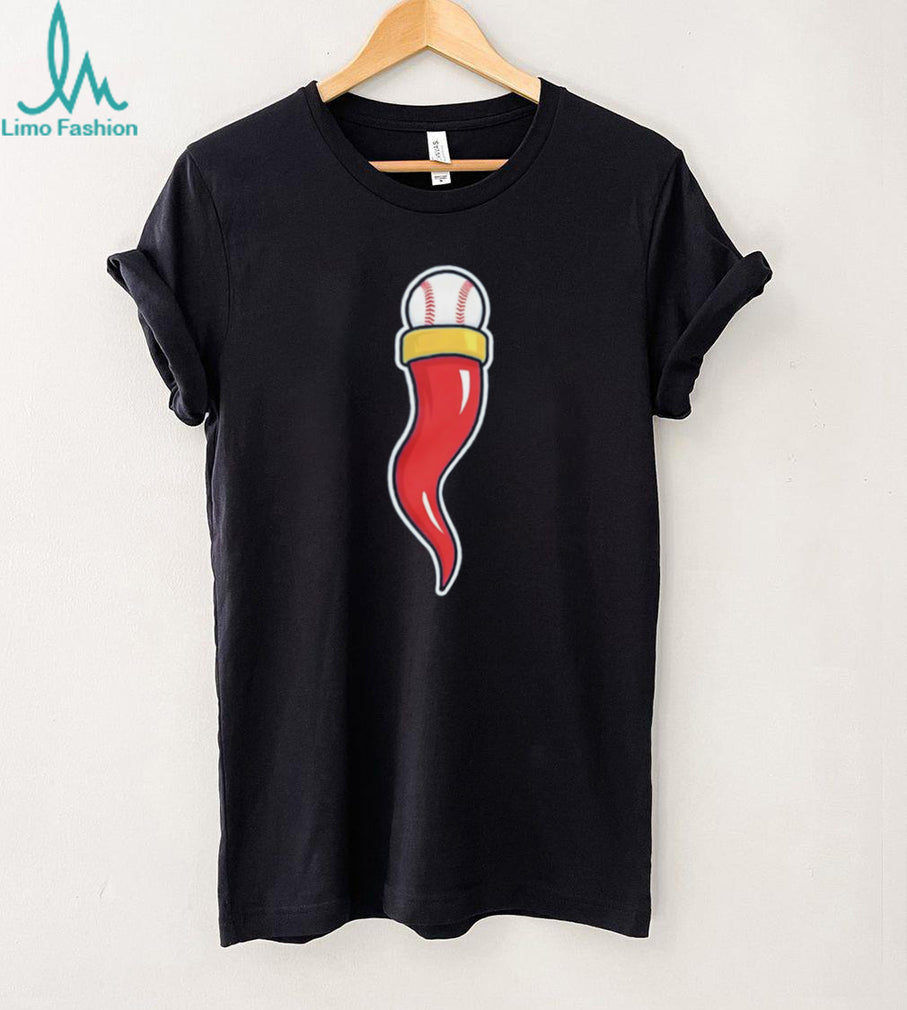 Italian Horn Cornicello with Baseball Sports Mashup T Shirt