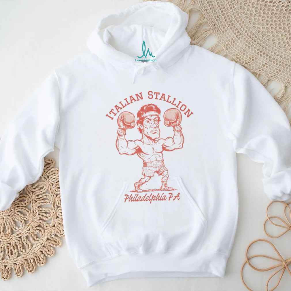Italian Stallion Rocky Balboa Philadelphia PA Cartoon T Shirt