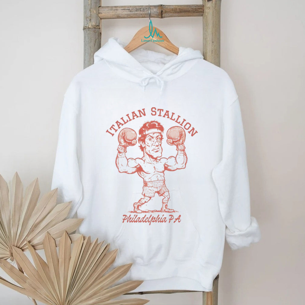 Italian Stallion Rocky Balboa Philadelphia PA Cartoon T Shirt