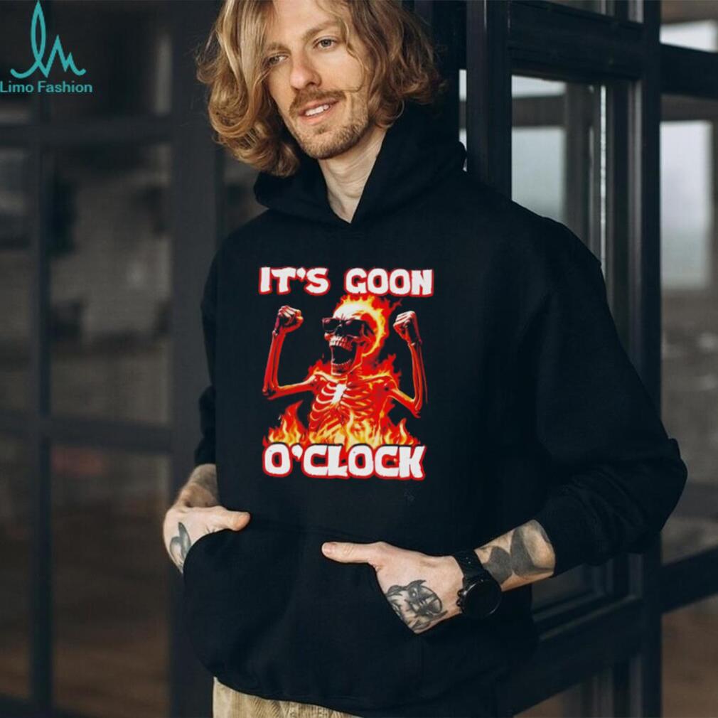It’s Goon O’Clock Flaming Skeleton Sunglasses Graphic T shirt