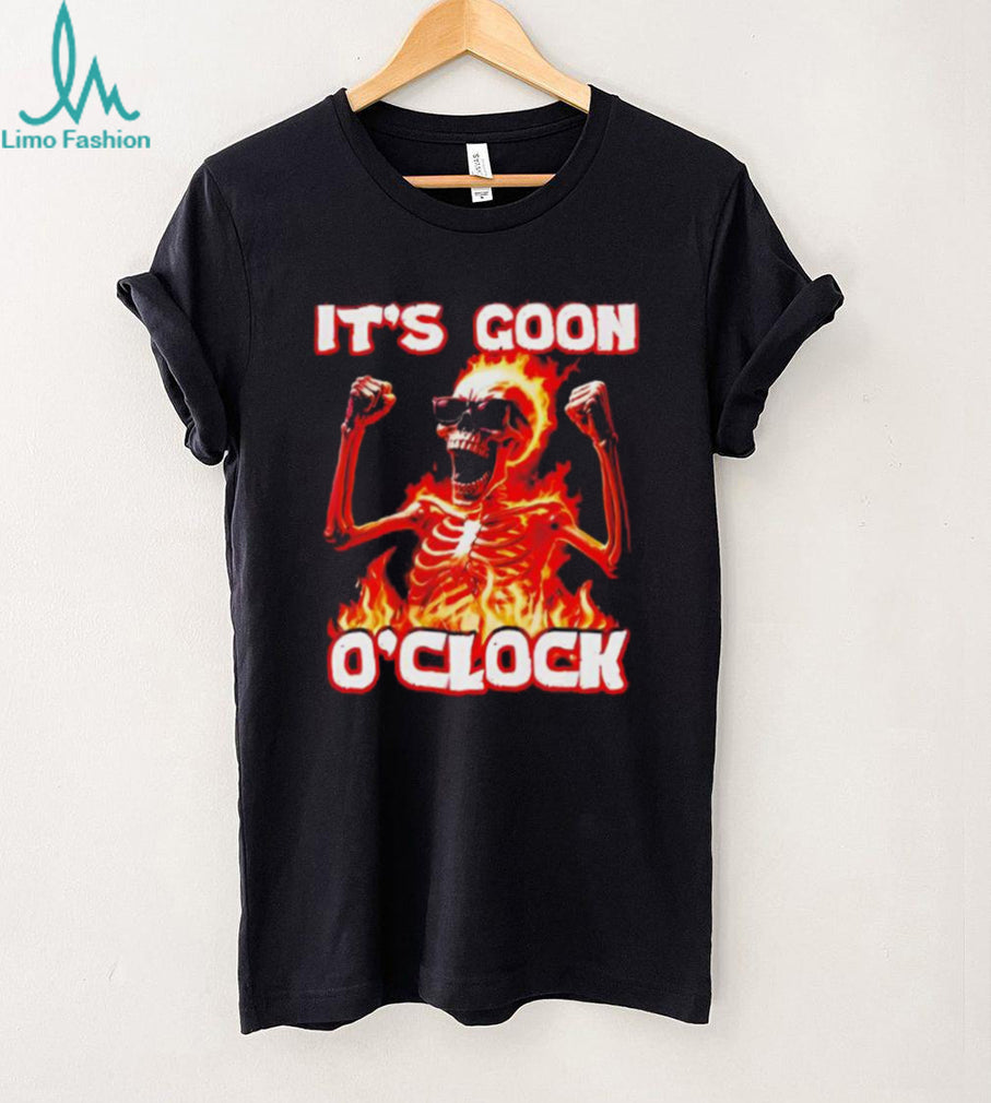 It’s Goon O’Clock Flaming Skeleton Sunglasses Graphic T shirt