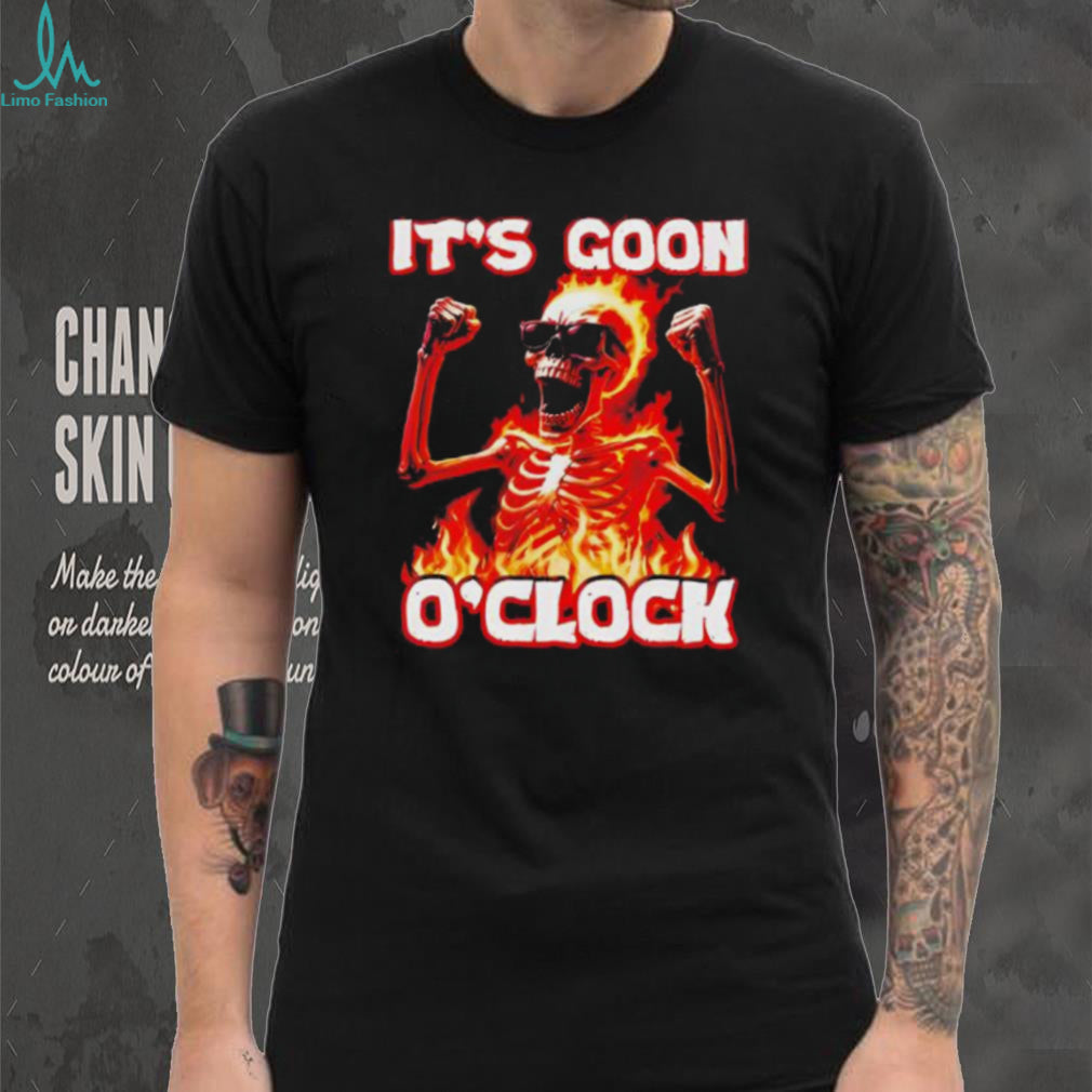 It’s Goon O’Clock Flaming Skeleton Sunglasses Graphic T shirt