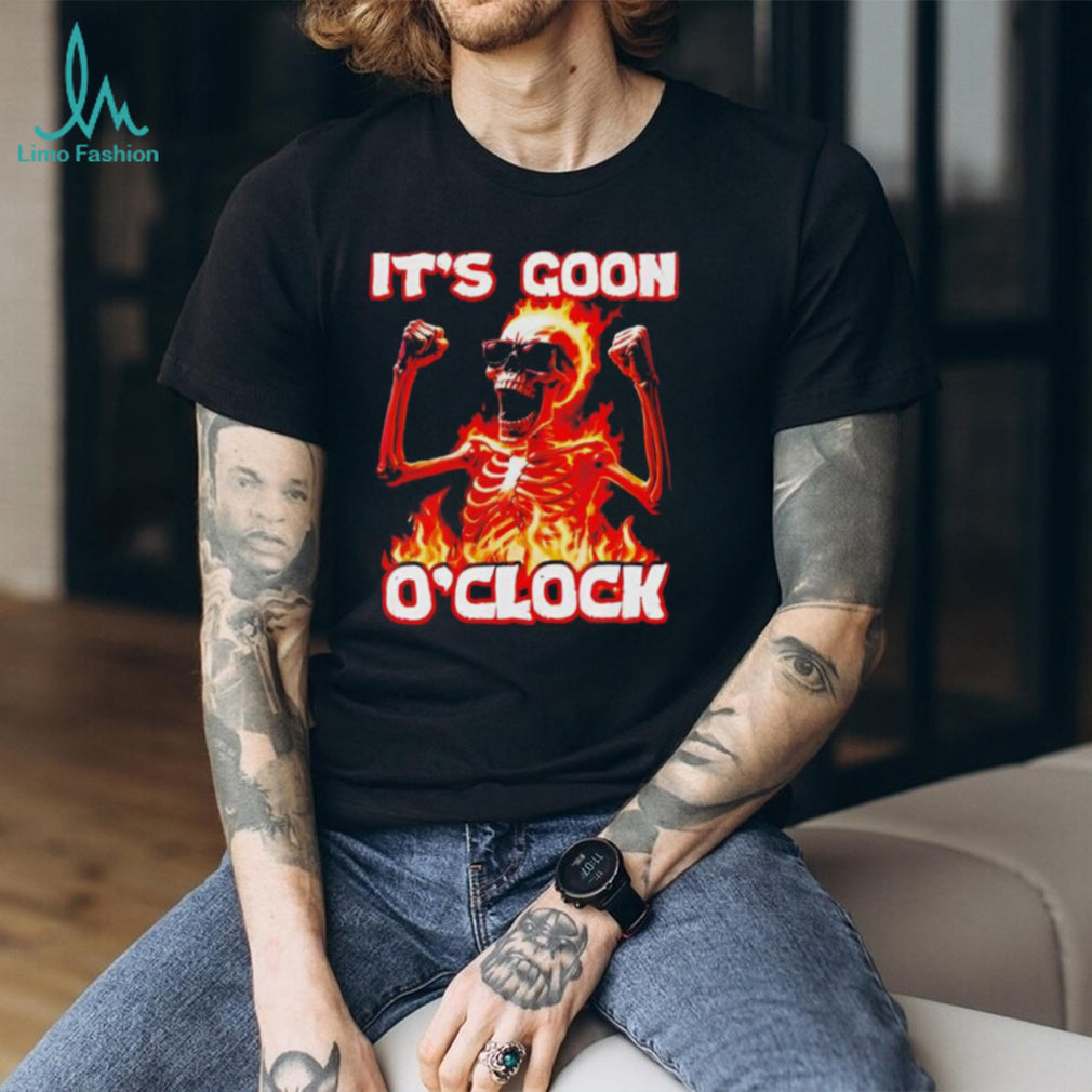 It’s Goon O’Clock Flaming Skeleton Sunglasses Graphic T shirt