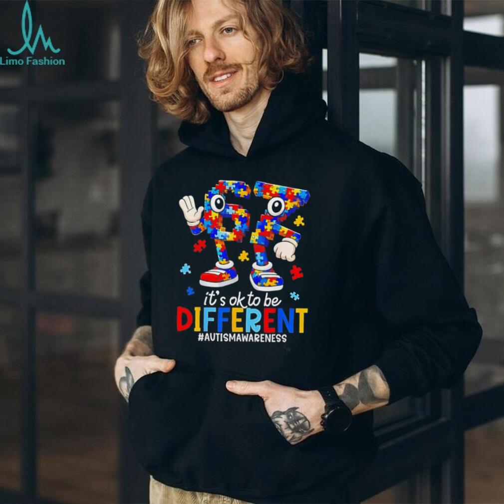 It’s OK To Be Different Puzzle Piece Autism Awareness T Shirt