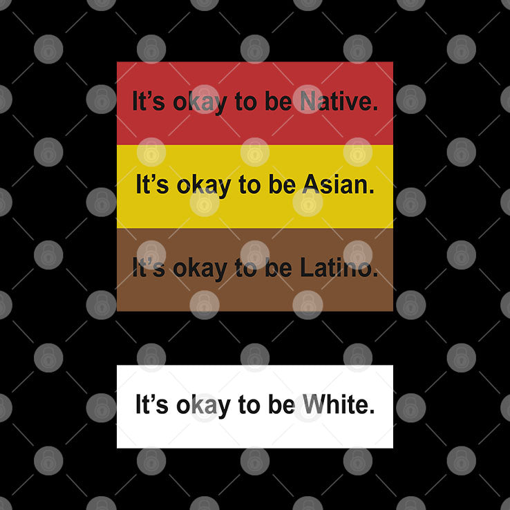 It’s Okay To Be Native Asian Latino White T Shirt