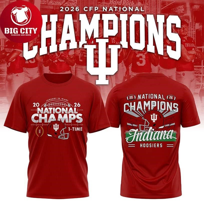 Iu Hoosiers 2026 College Football Playoff National Champions Two Sided Shirt