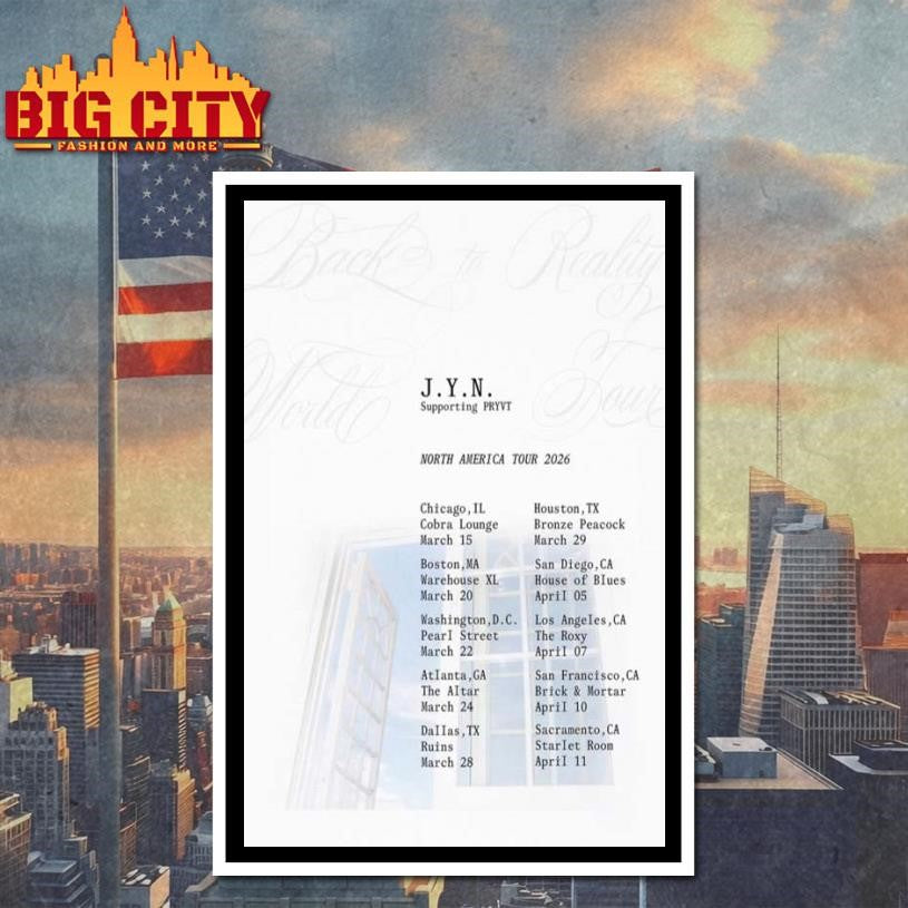 J.Y.N. North America Tour 2026 Poster Shirt