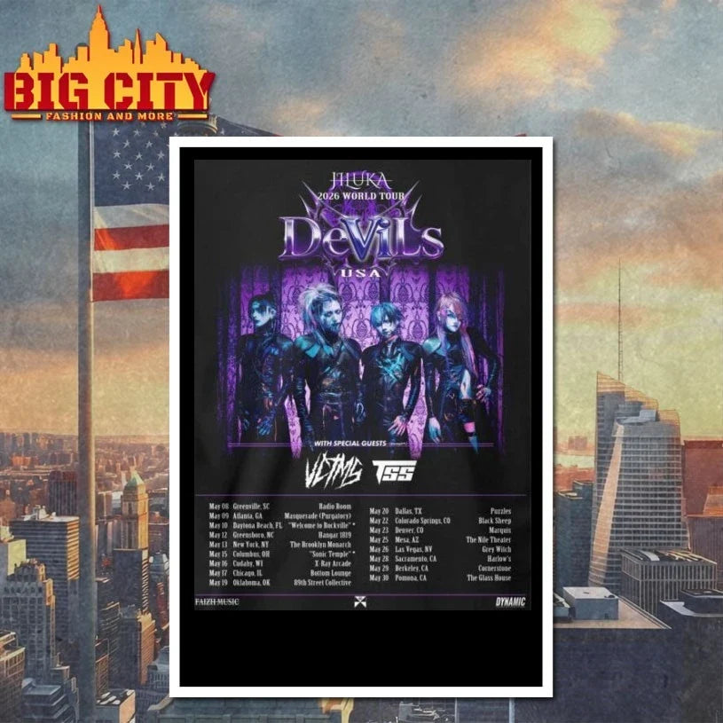 JILUKA WORLD TOUR 2026 DeViLs USA poster t-shirt