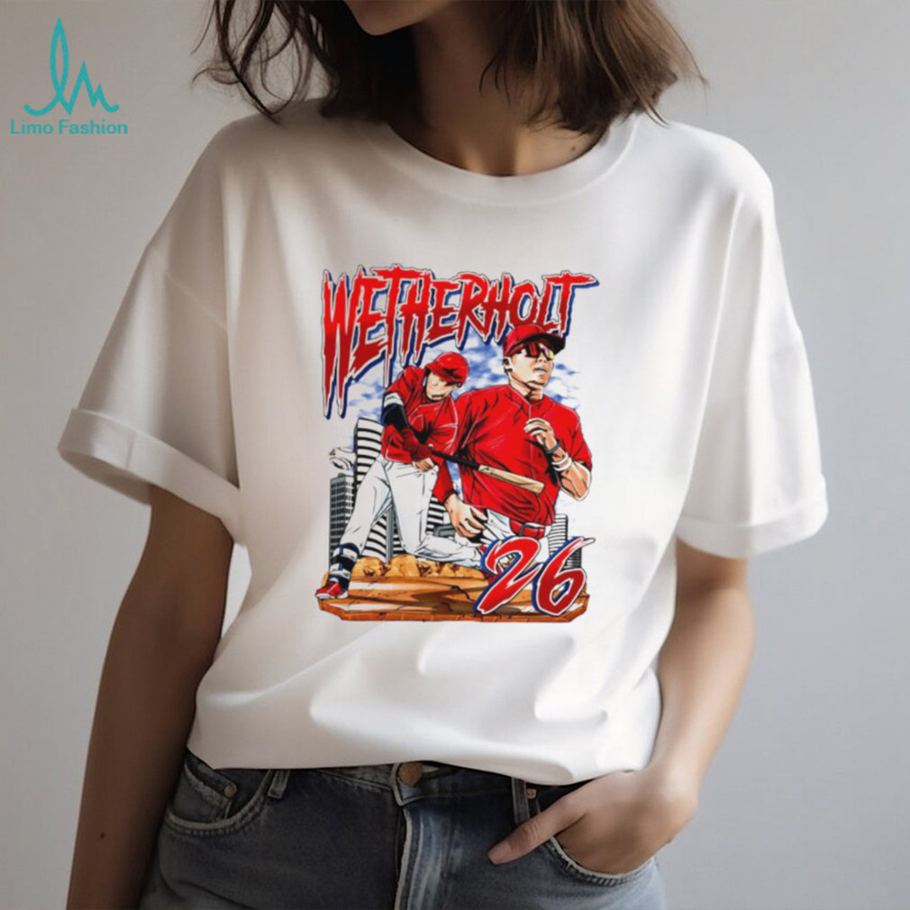 JJ Wetherholt Baseball Prospect Number 26 Vintage Sports Retro Men Women Fans T Shirt