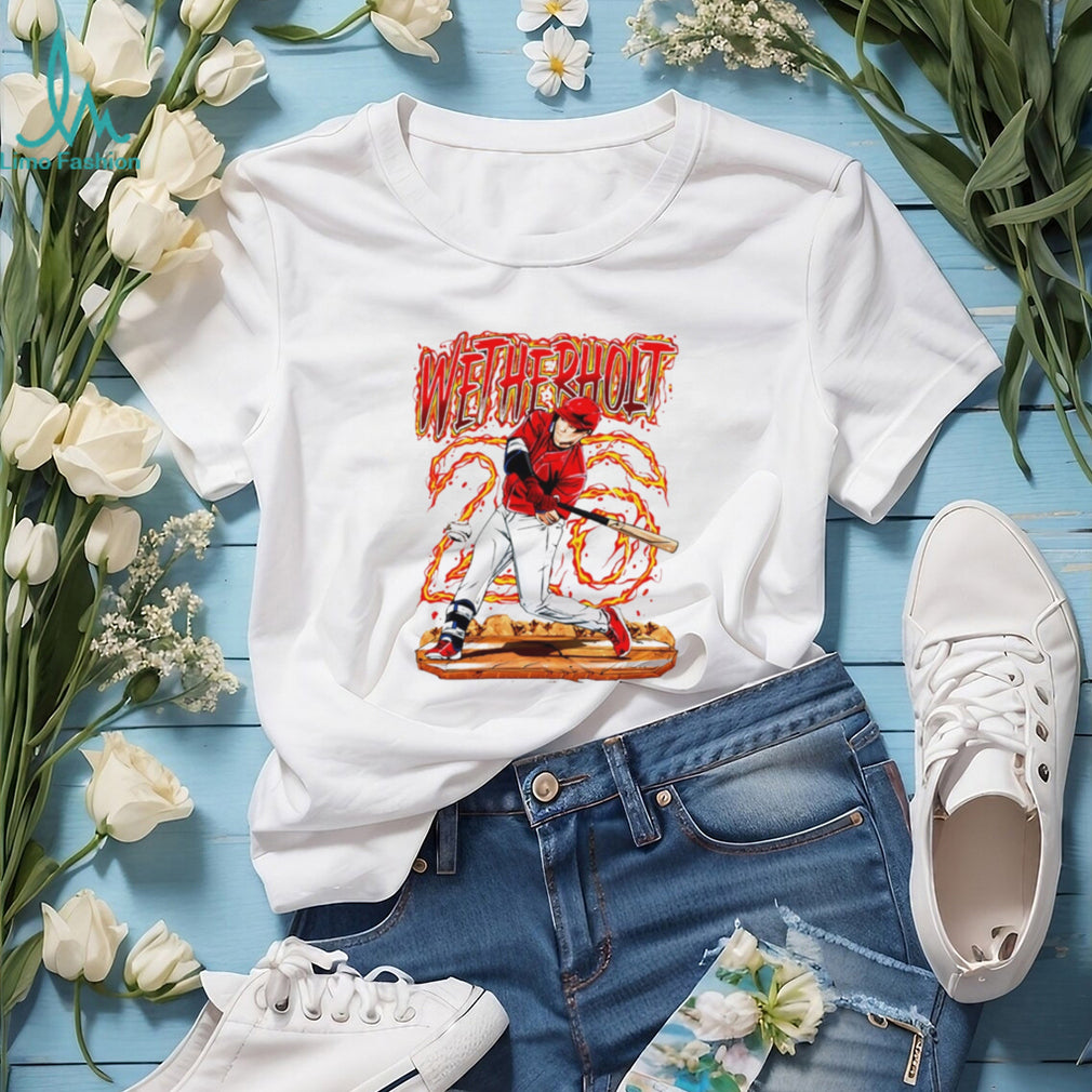 JJ Wetherholt West Virginia Baseball Player Fire Retro 2024 Men Fans T Shirt