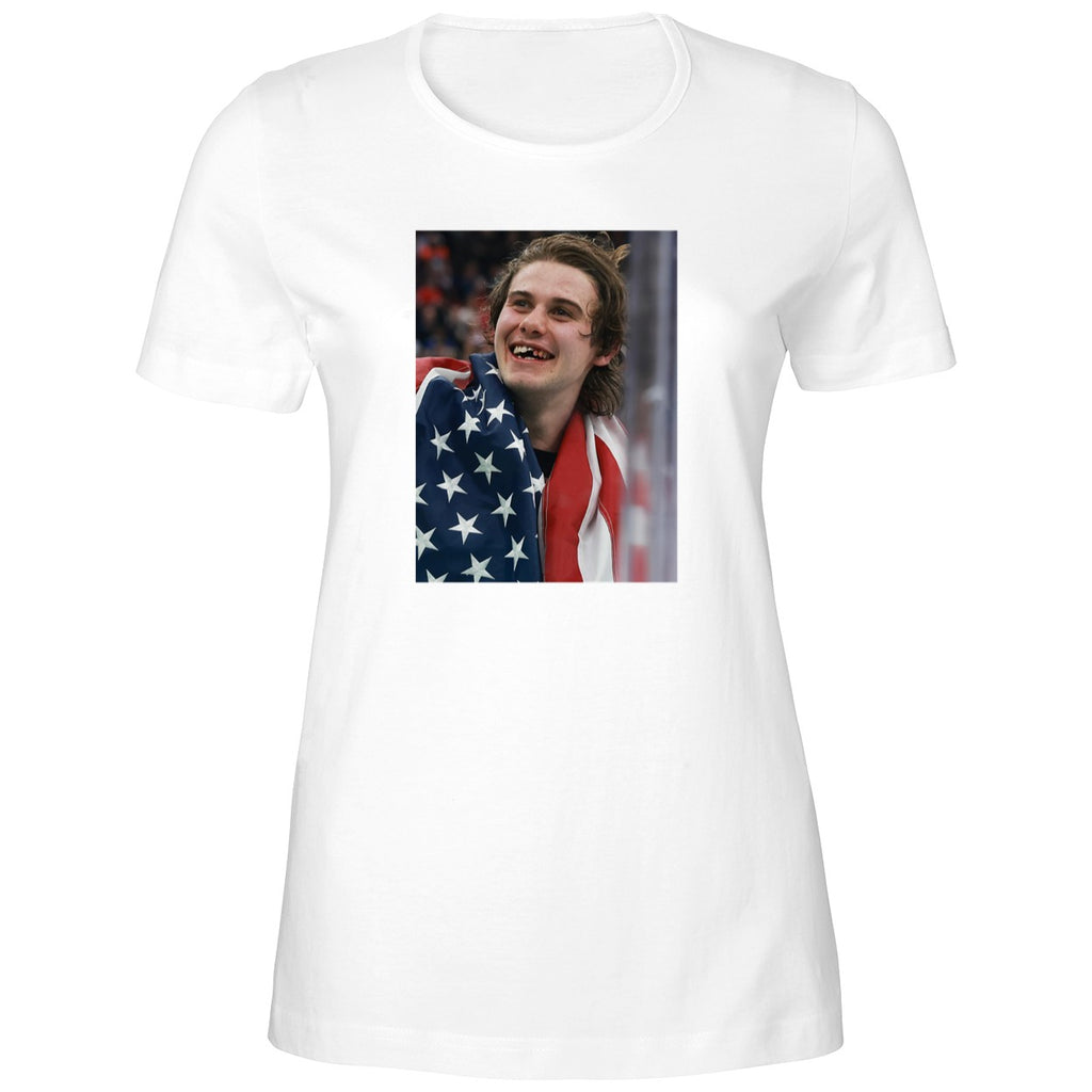 Jack Hughes Teeth Usa Men’s Hockey Champions Shirt