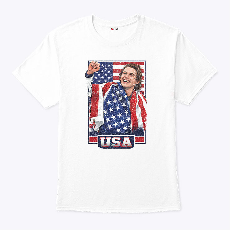 Jack Hughes USA Hockey Patriotic Hockey Fan Shirt