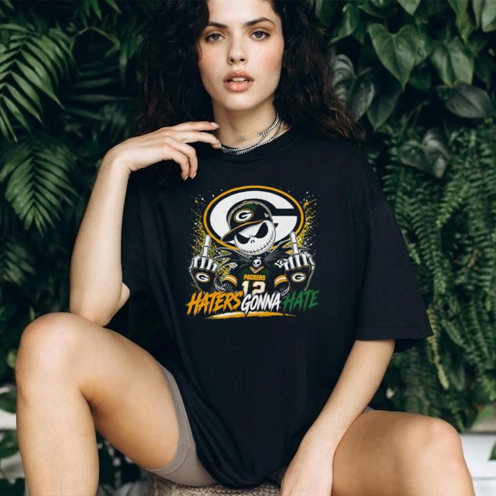 Jack Skellington middle finger Green Bay Packers Football haters gonna hate shirt