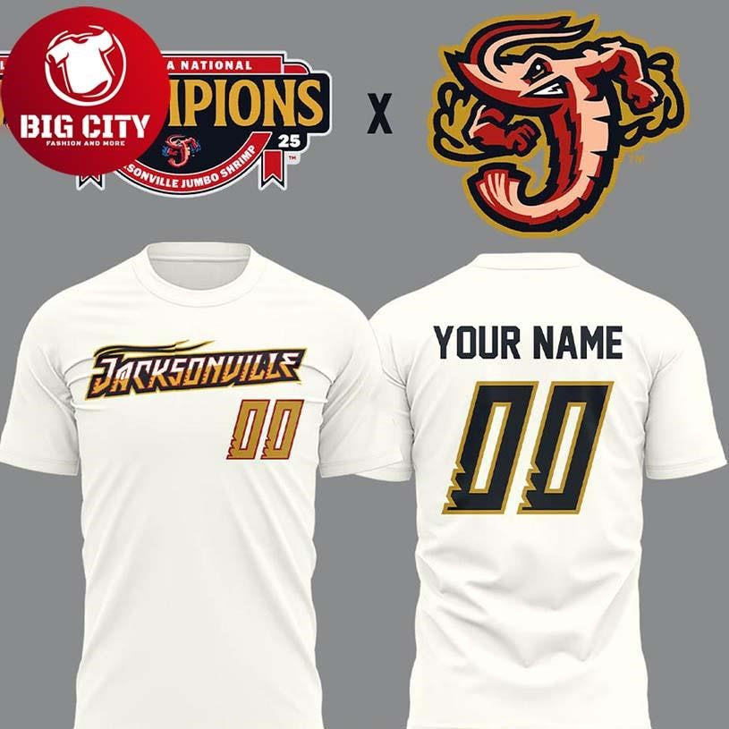 Jacksonville Jumbo Shrimp Triple-A National Champions 2025 Two Sided Shirt