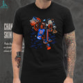 Jalen Brunson 11 New York Basketball Cartoon Dunk Graphic T Shirt