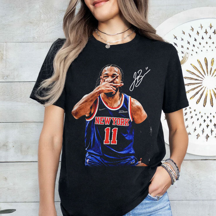 Jalen Brunson Hand Tucked Under The Nose Celebration T Shirt