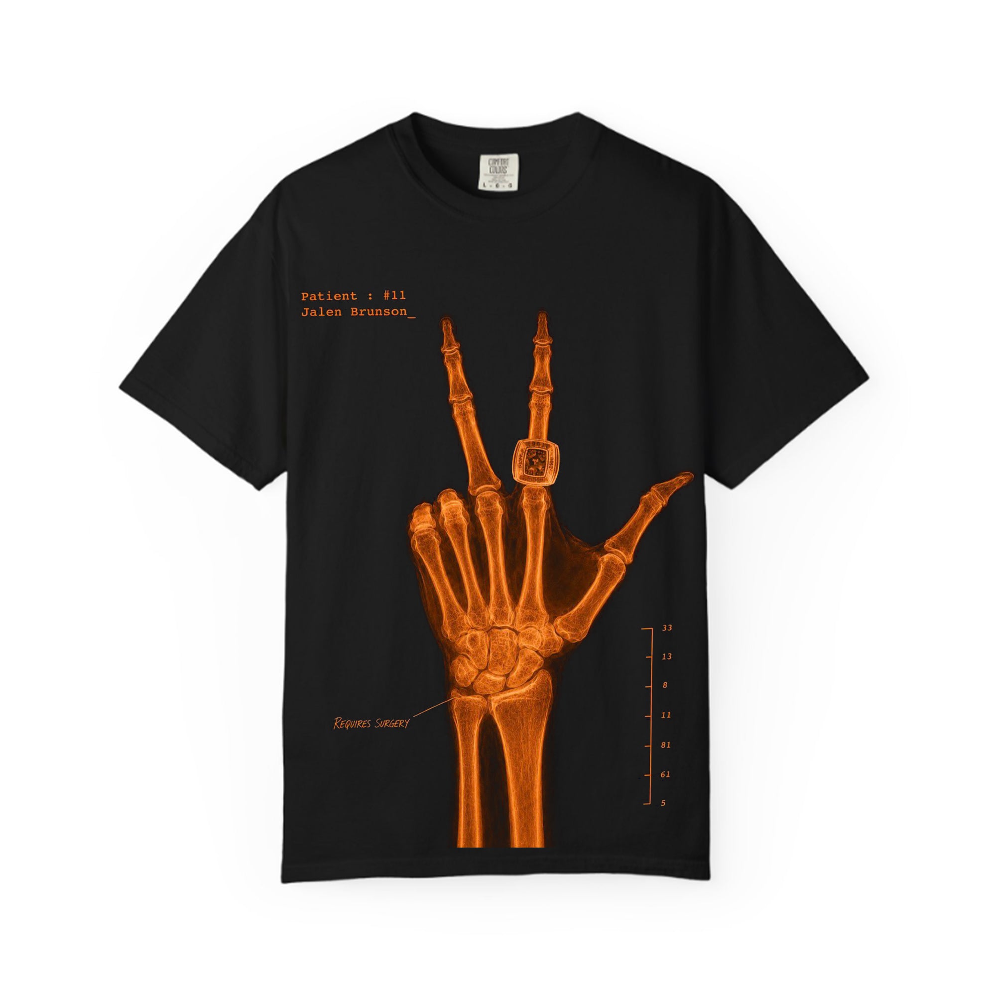 Jalen Brunson Requires Surgery Left Wrist X Ray Shirt