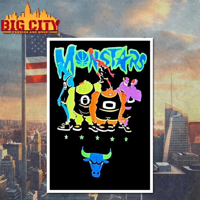 Jam Basketball Team Characters Stars Bull Logo Shirt