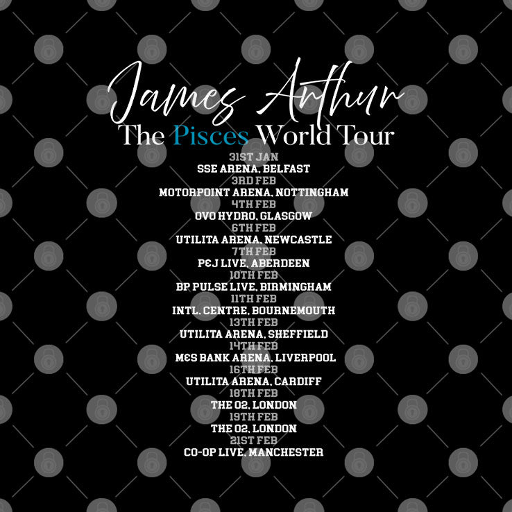 James Arthur 2026 Pisces World Tour Hoodie