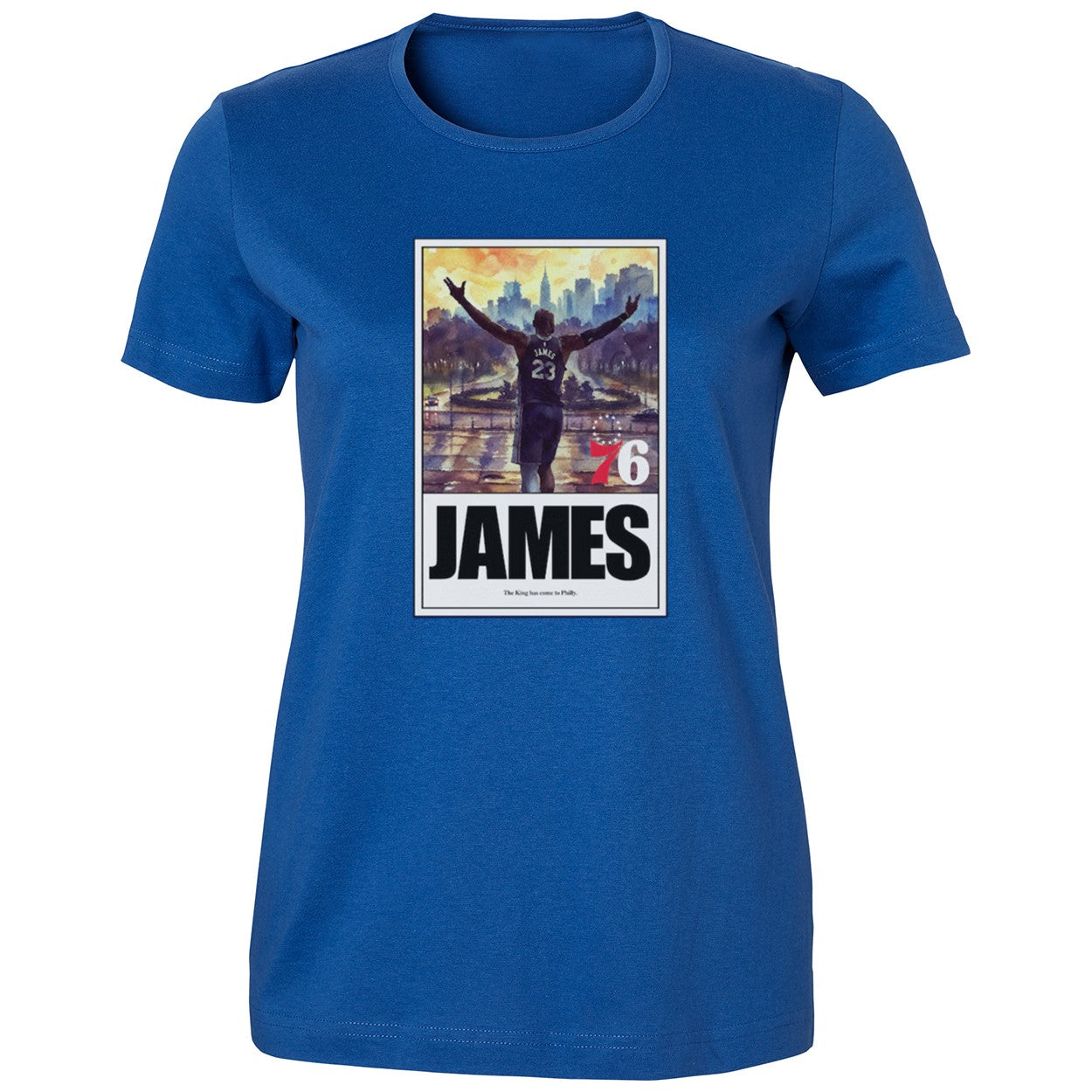 James 76ers The King Is Here Shirt