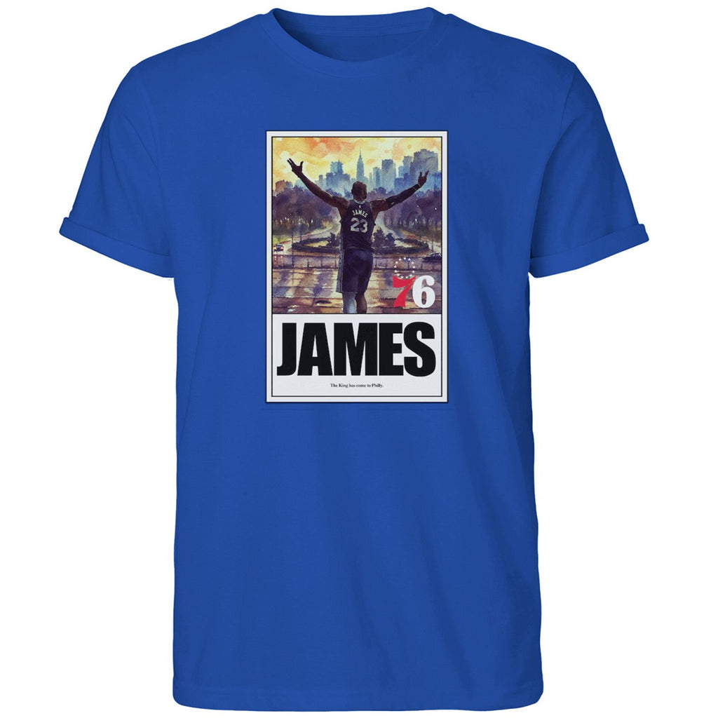 James 76ers The King Is Here Shirt