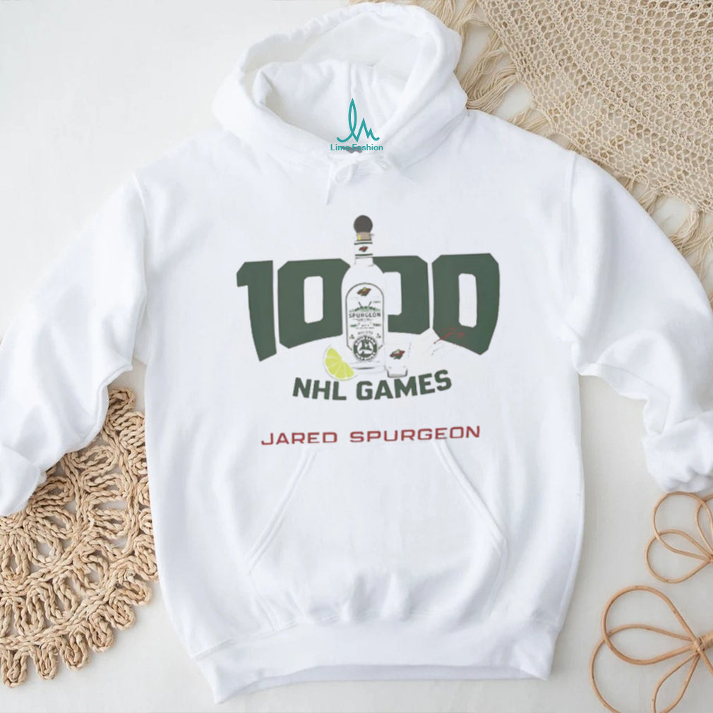 Jared Spurgeon Minnesota Wild 1,000 NHL Games Celebration T Shirt