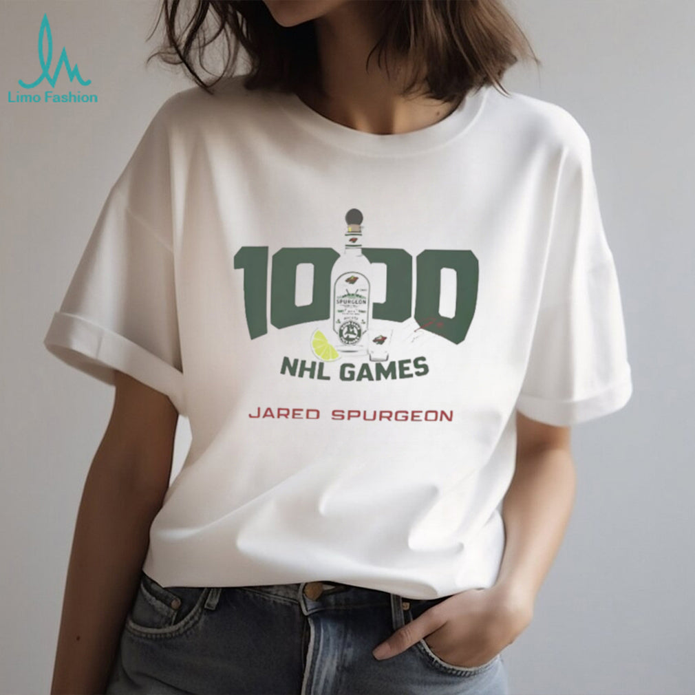 Jared Spurgeon Minnesota Wild 1,000 NHL Games Celebration T Shirt