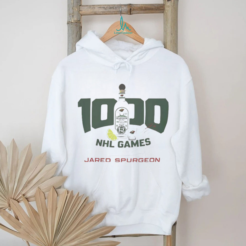 Jared Spurgeon Minnesota Wild 1,000 NHL Games Celebration T Shirt