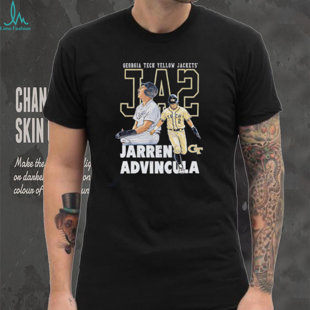 Jarren Advincula Georgia Tech Yellow Jackets Baseball T Shirt NCAA College Baseball Fan Apparel