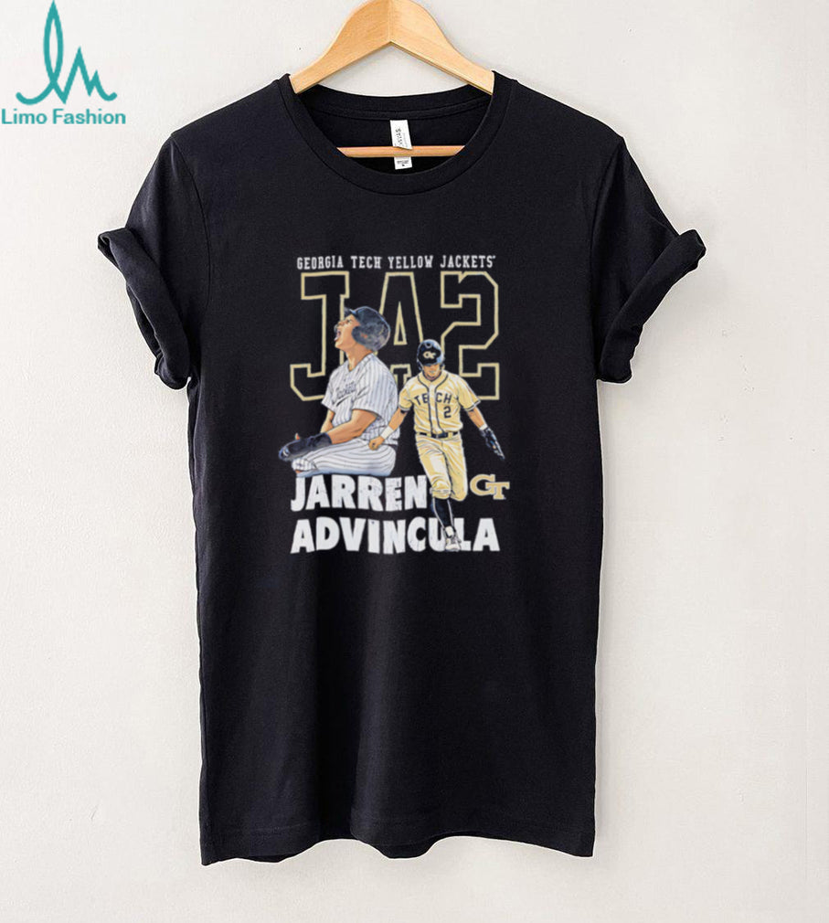 Jarren Advincula Georgia Tech Yellow Jackets Baseball T Shirt NCAA College Baseball Fan Apparel