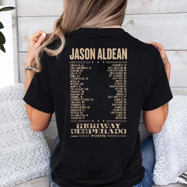 Jason Aldean Highway Desperado Tour T Shirt