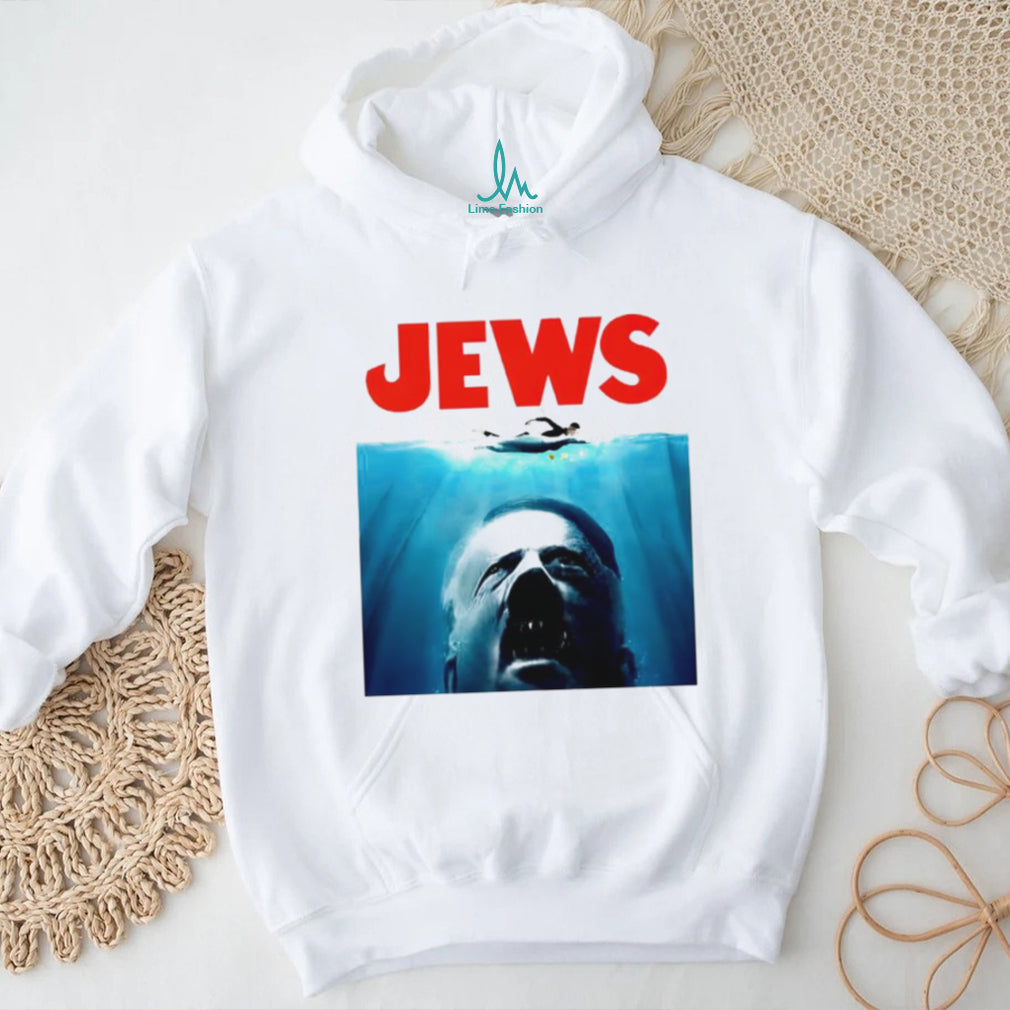 Jaws Parody Jews Hitler Movie Poster Satire T Shirt