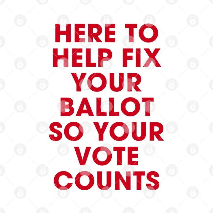 Jeannette Garcia Here To Help Fix Your Ballot So Your Vote Counts Shirt