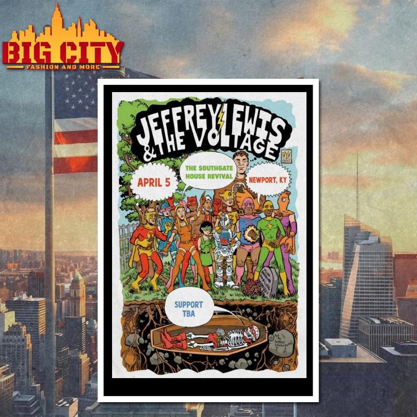 Jeffrey Lewis And The Voltage Apr 5 2026 The Southgate House Revival in Newport KY Poster Shirt