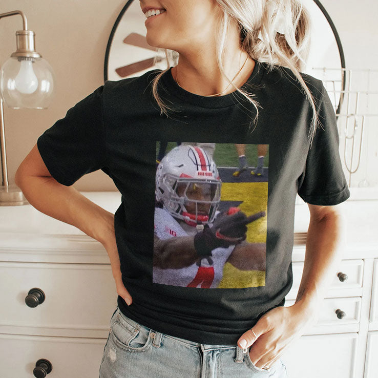 Jeremiah Smith Flips Off Michigan Fan Football T Shirt