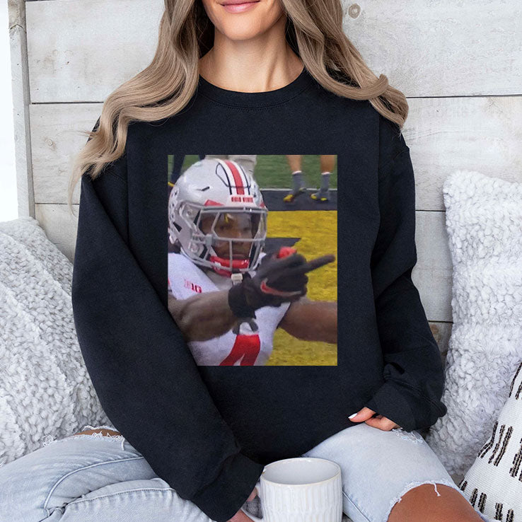 Jeremiah Smith Flips Off Michigan Fan Football T Shirt