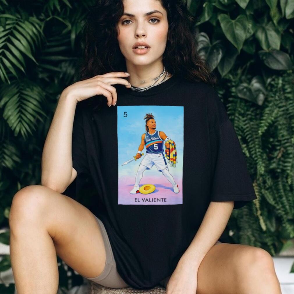 Jeremy Sochan San Antonio Spurs El Valiente Lotería Card Style T Shirt